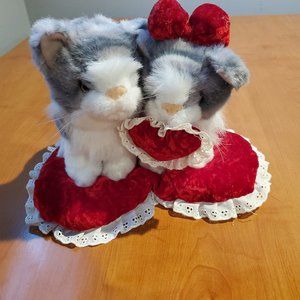 Cats and Heart Plush Stuffed Animal